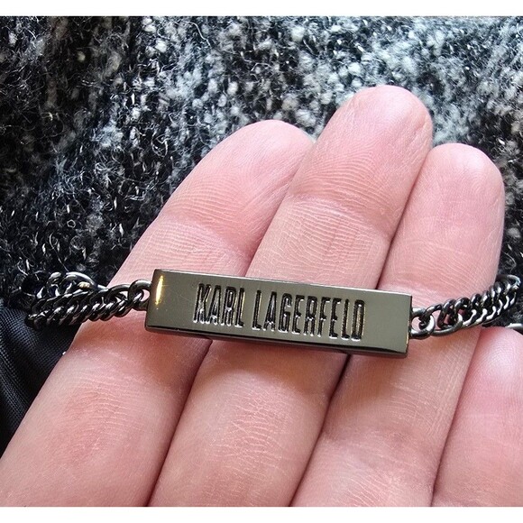 Karl Lagerfeld for Impulse Wool Blend Tweed Moto style Jacket Size small - Picture 9 of 10